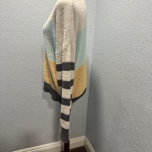 Hello Nite Size Medium Women's Colorblock Plush Crewneck Pullover Sweater - Picture 3 of 8